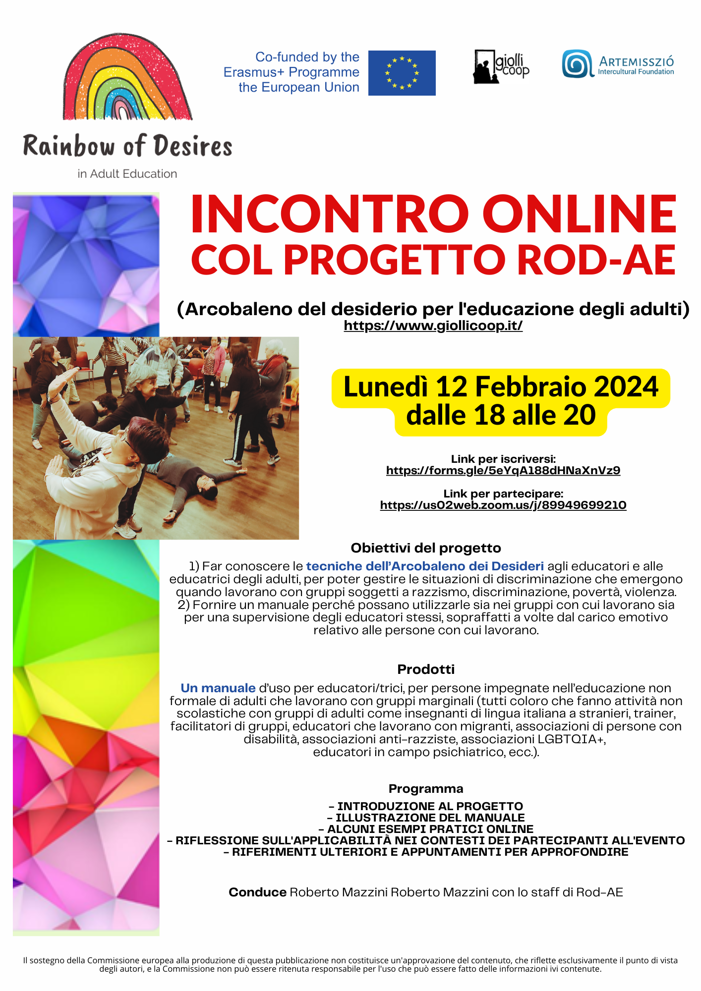 locandina multiplier event online progetto RoD-AE-12 febbraio24
