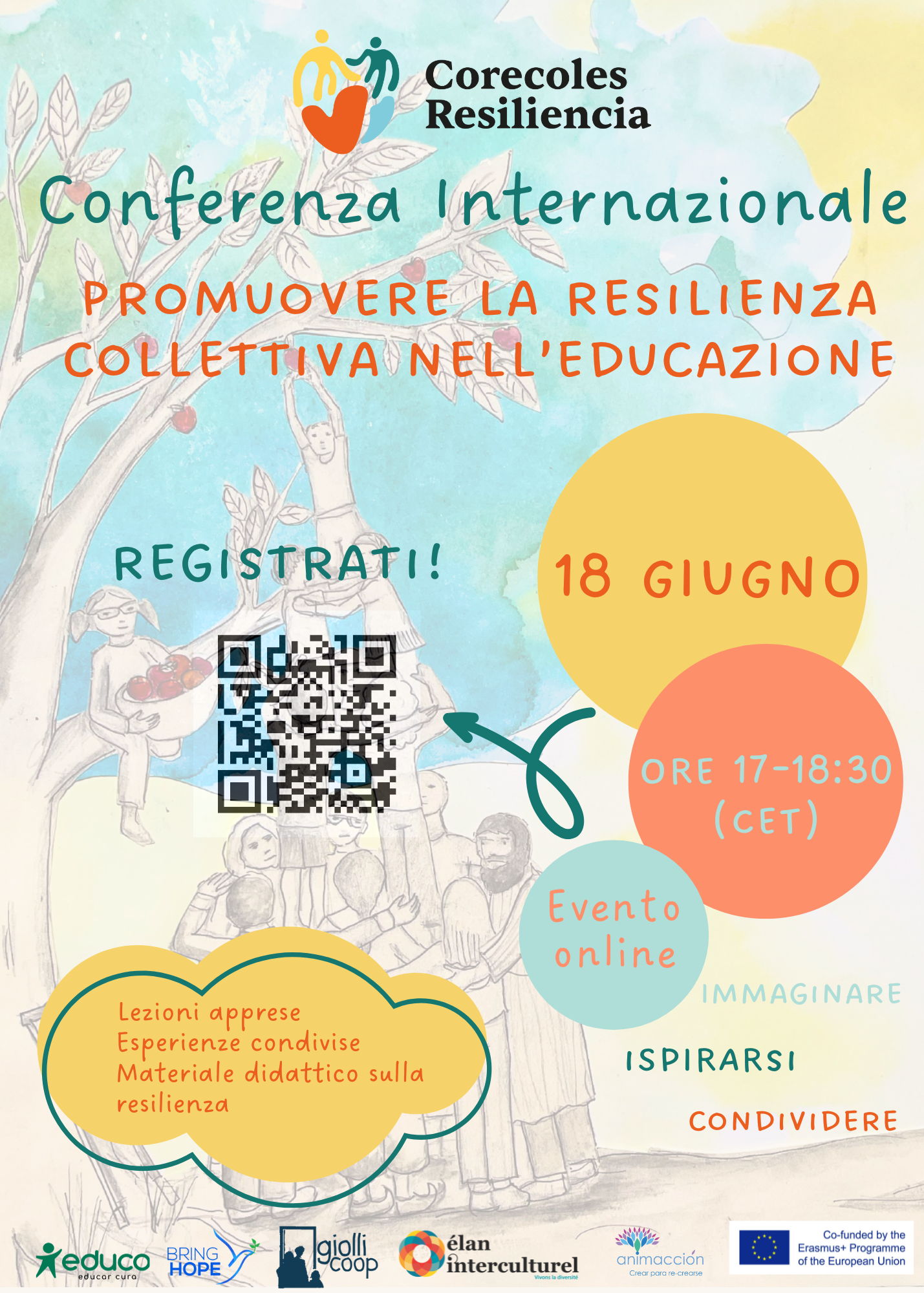 progetto Corecoles-locandina della conferenza internazionale on-line dedicata alla resilienza collettiva